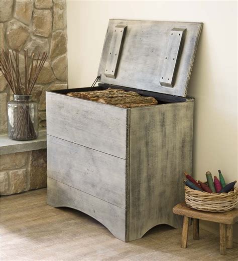 indoor metal firewood box|indoor wood boxes for firewood.